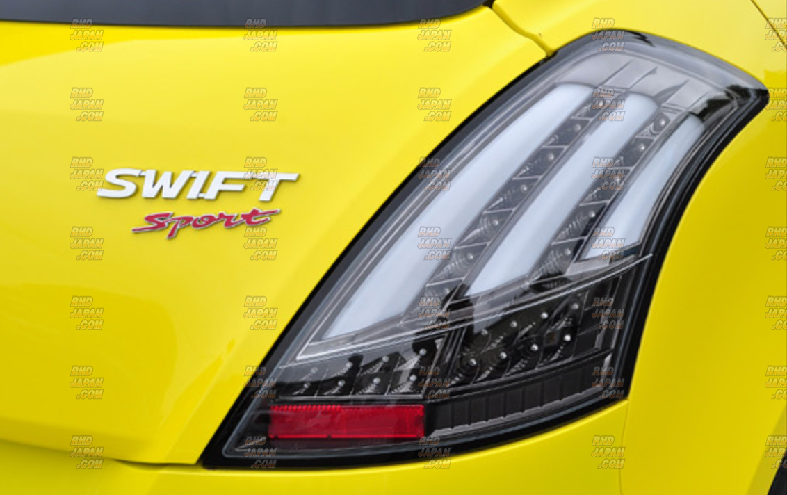 78 Works Fiber Full LED Tail Set Version 3 Black Chrome - Swift